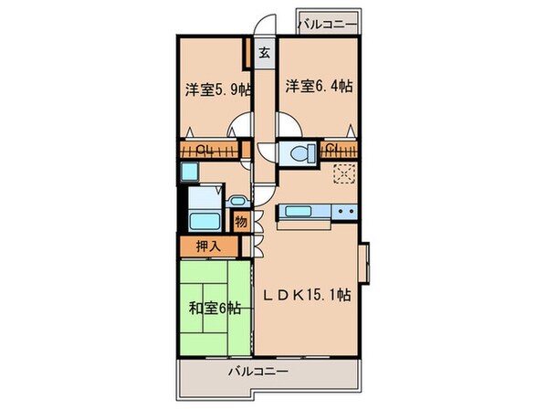 グランドメゾン小幡緑地(203)の物件間取画像